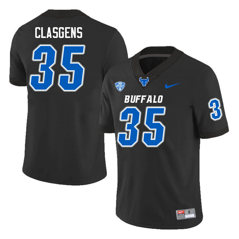 Buffalo Bulls #35 Brennan Clasgens College Football Jerseys Stitched Sale-Black